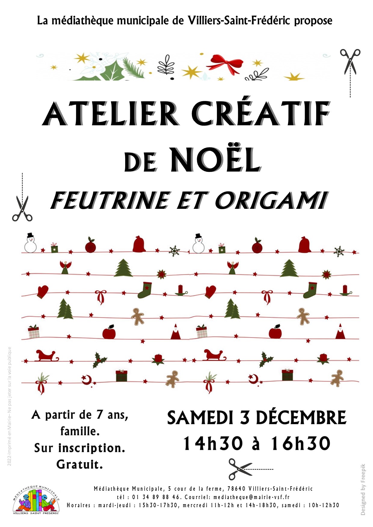 affiche atelier Noël