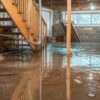 Sous-sol inondé après de forte pluie.